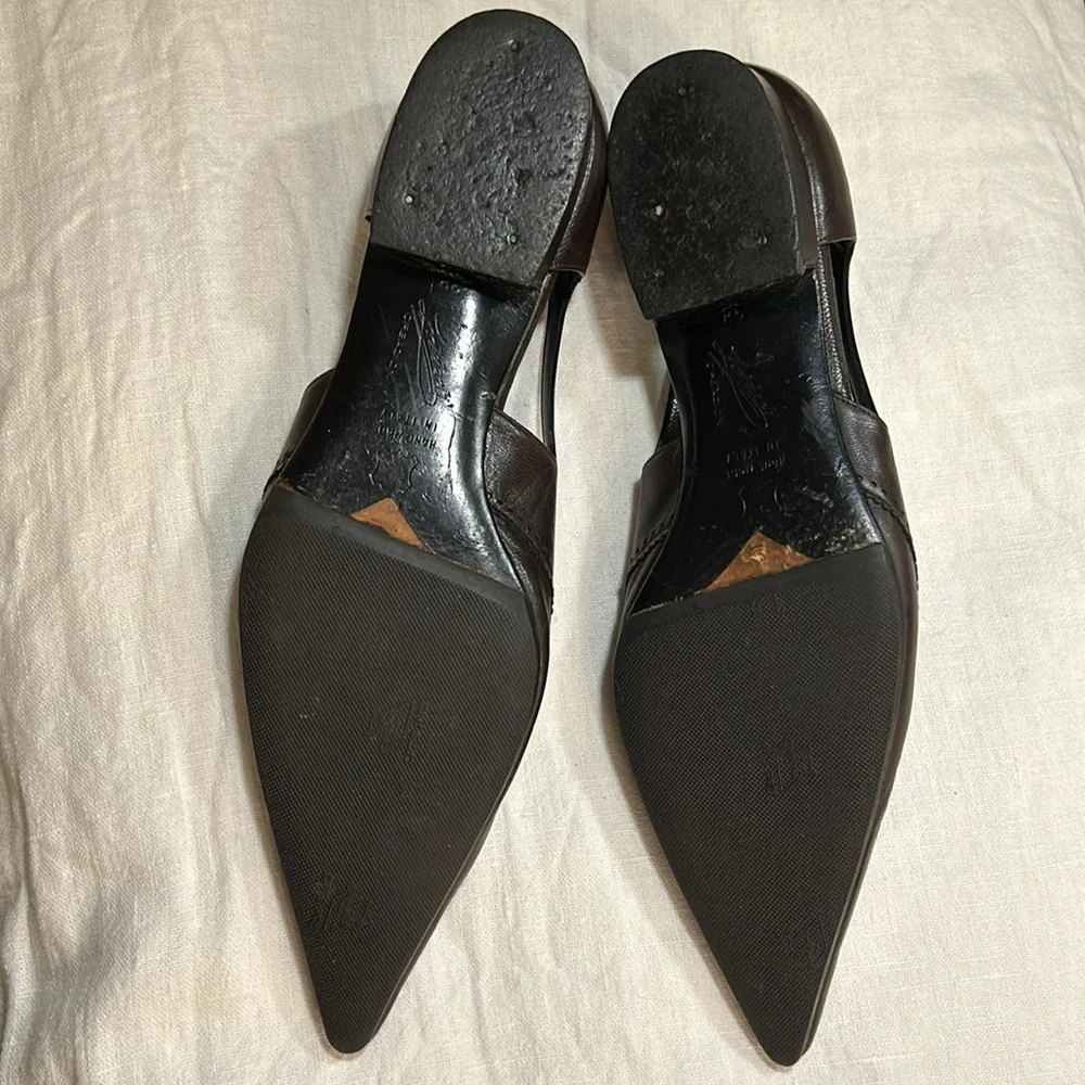 Dark Brown Leather flats by Zobboli Creazioni made in Italy - Picture 5 of 6